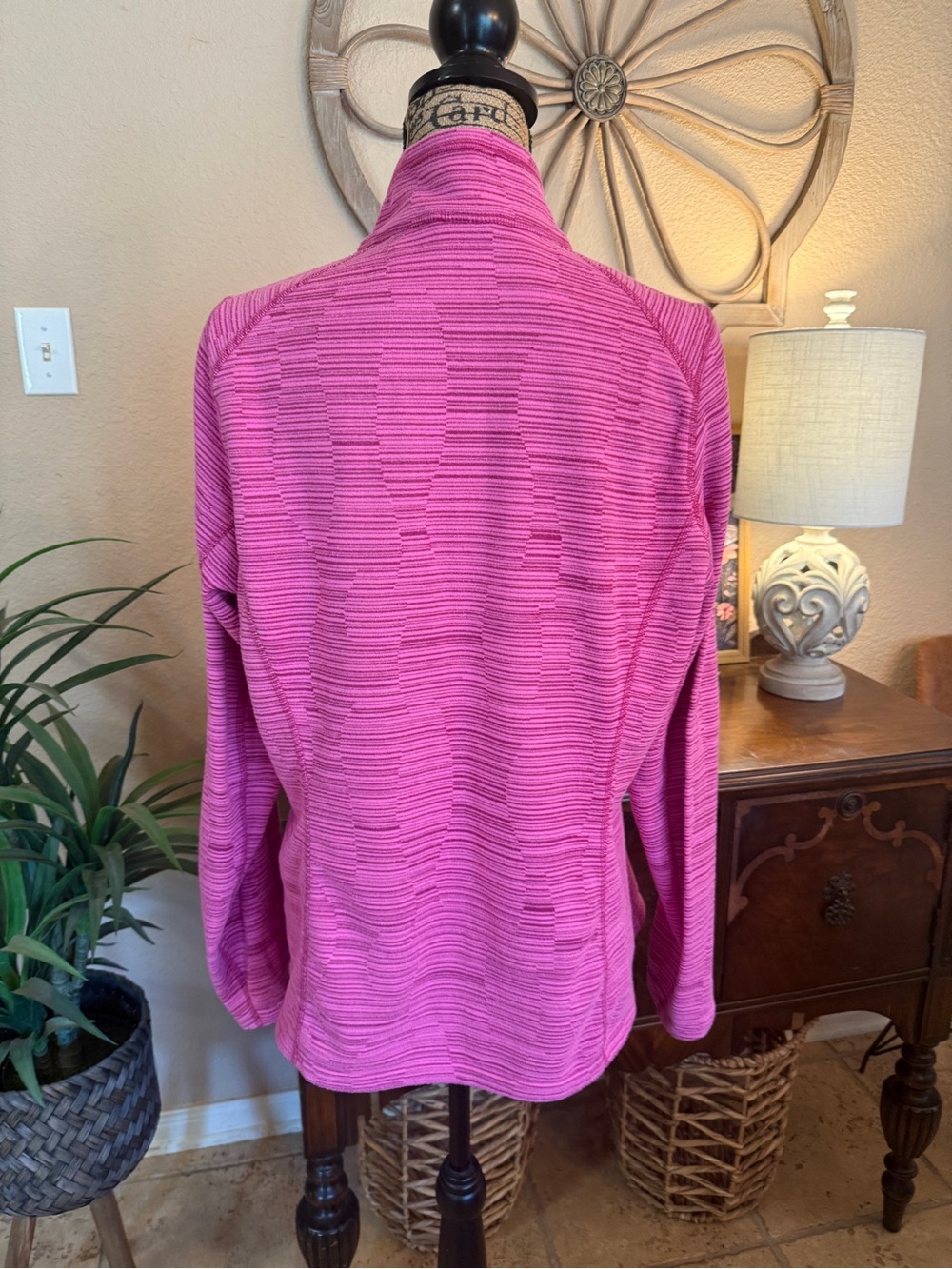 The North Face Women's Pink Textured Quarter-Zip Pullover - Picture 8 of 14